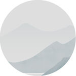 简约山脉圆形挂画装饰画