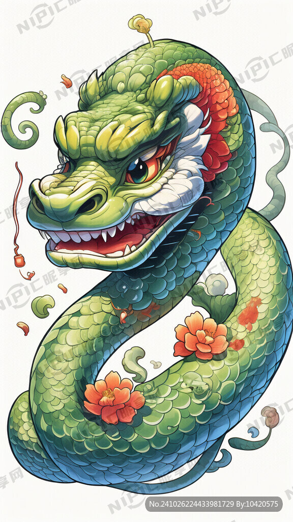 卡通蛇年