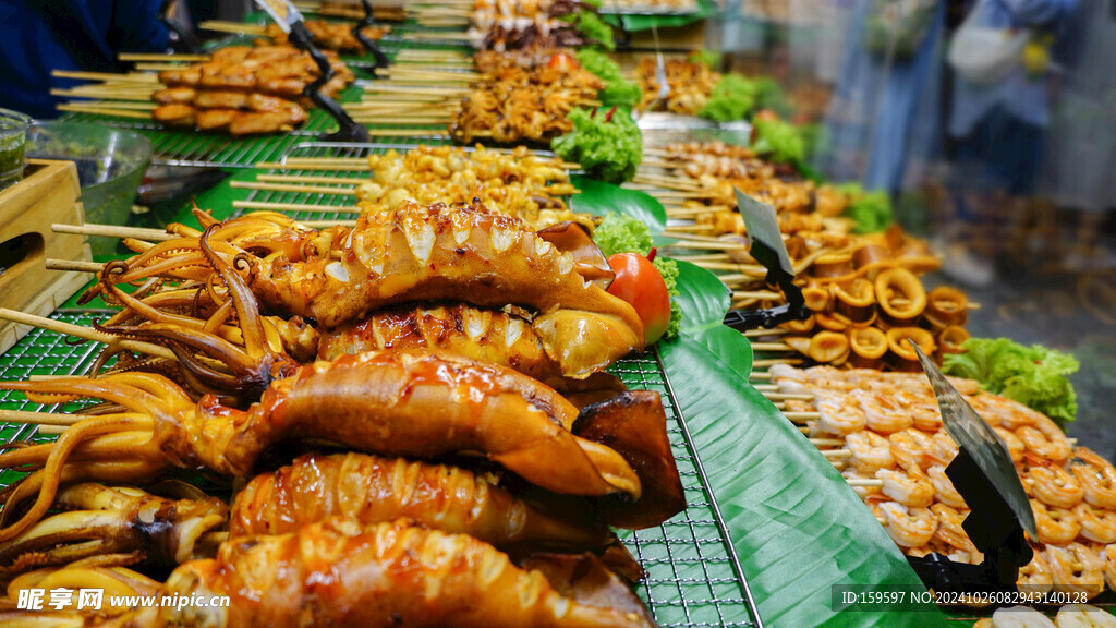 曼谷水上集市特色美食小吃