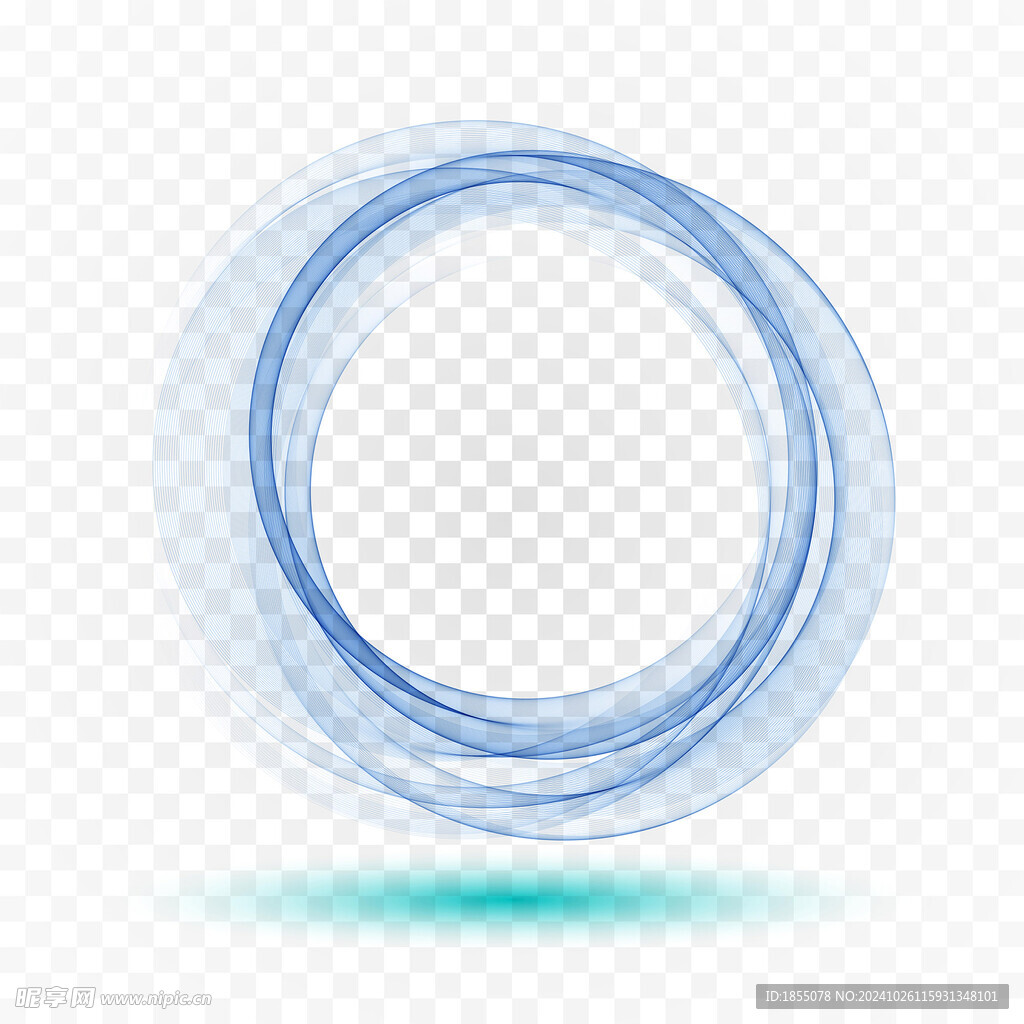 蓝色元素波纹