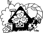 手绘画 剪影 简笔画