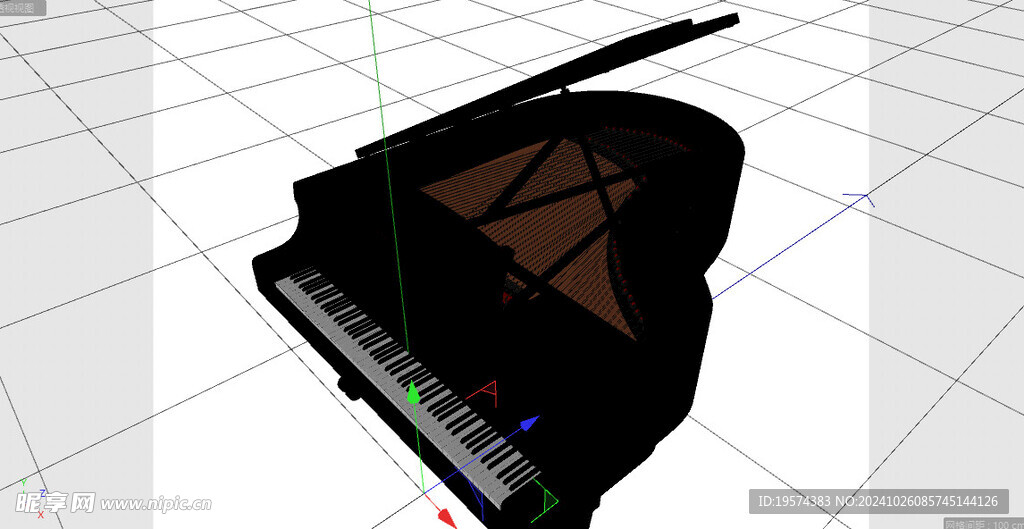 C4D模型 钢琴