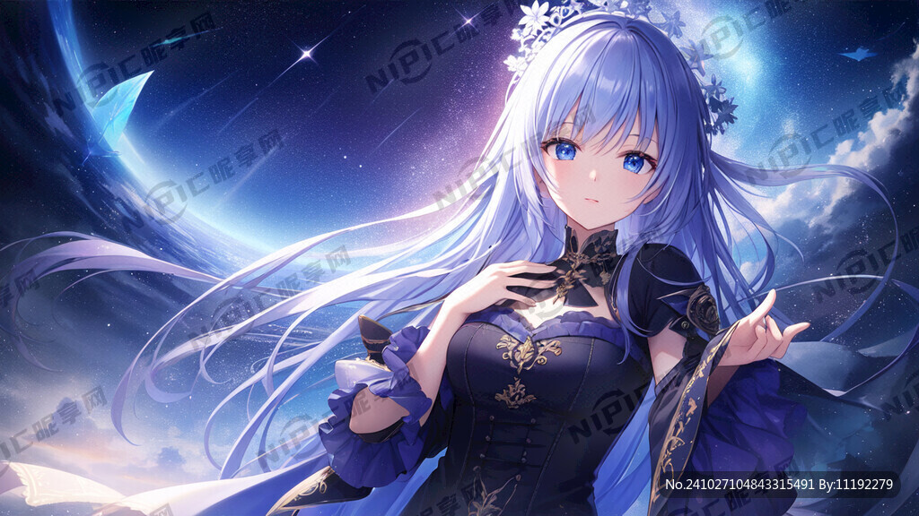 女 双人 十指相扣 梦幻场景 