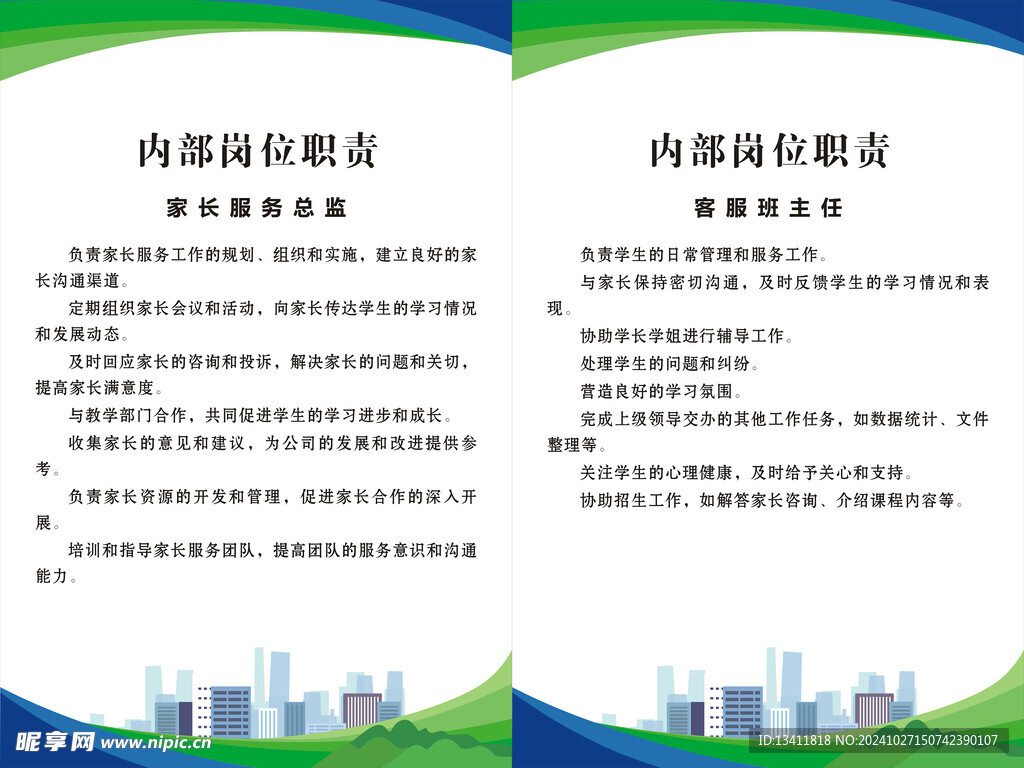 内部岗位职责