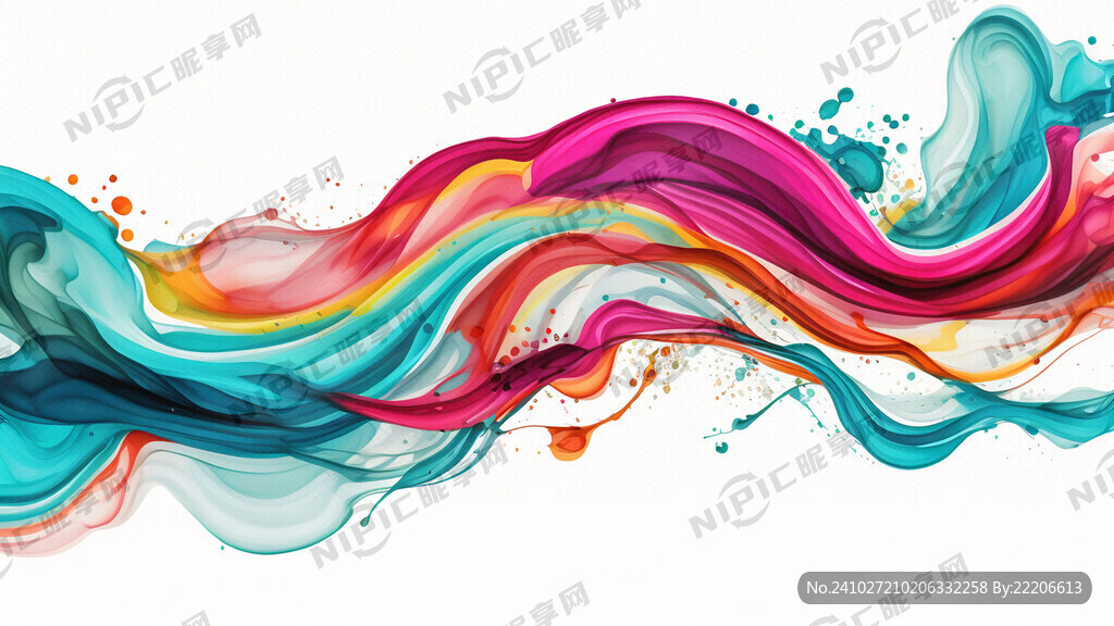 时尚线条不规则流体画