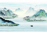 新中式山水背景图