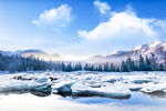 雪山雪景
