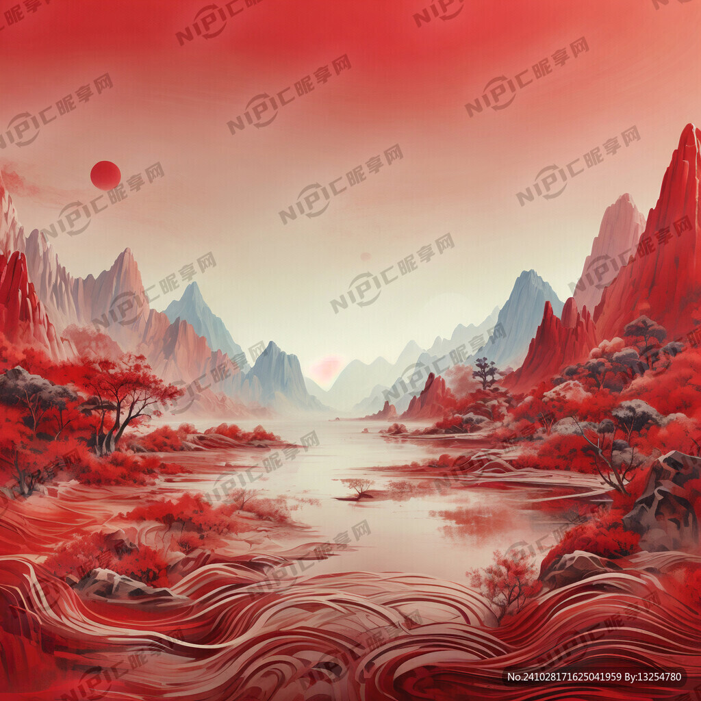 红色抽象背景