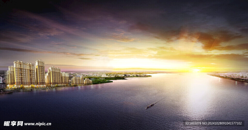 房地产湖景 江 河