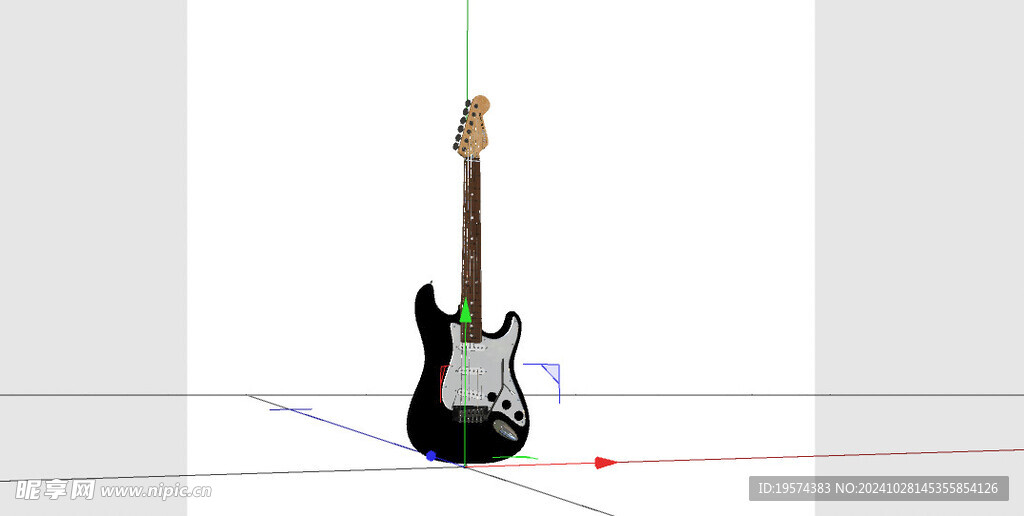 C4D模型 吉他