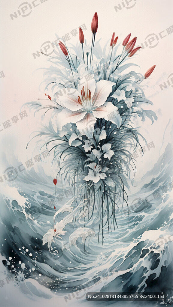 雪花   梦幻     百合花