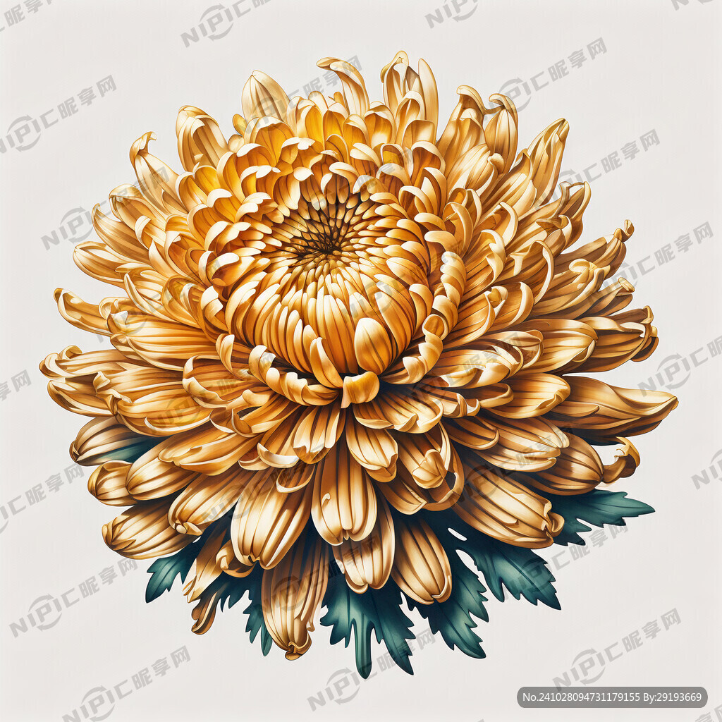 金丝皇菊花 色泽鲜艳 线条