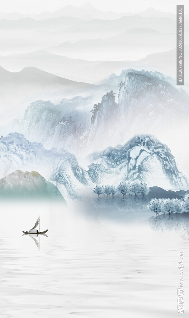 山水背景画