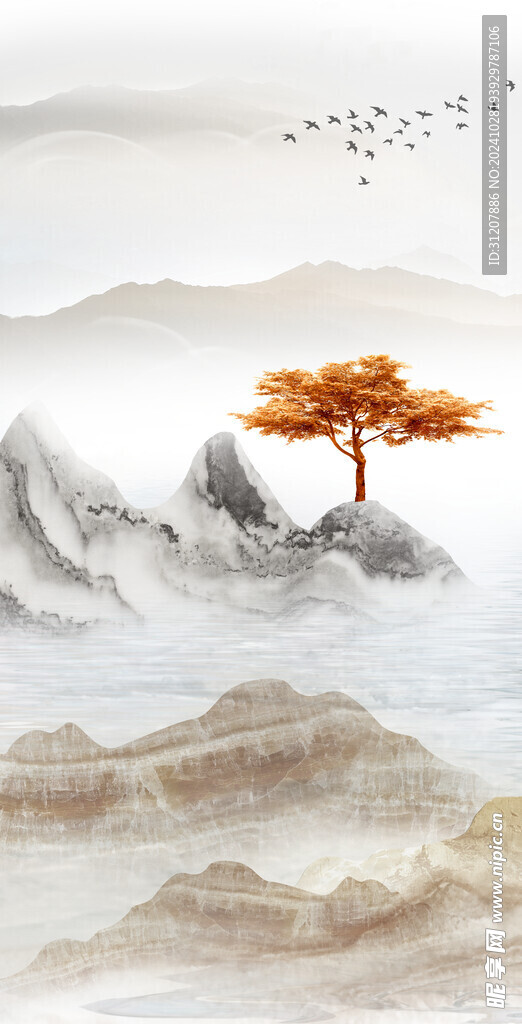 山水背景画