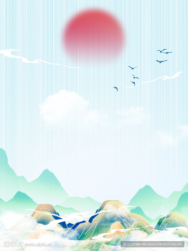 山水背景