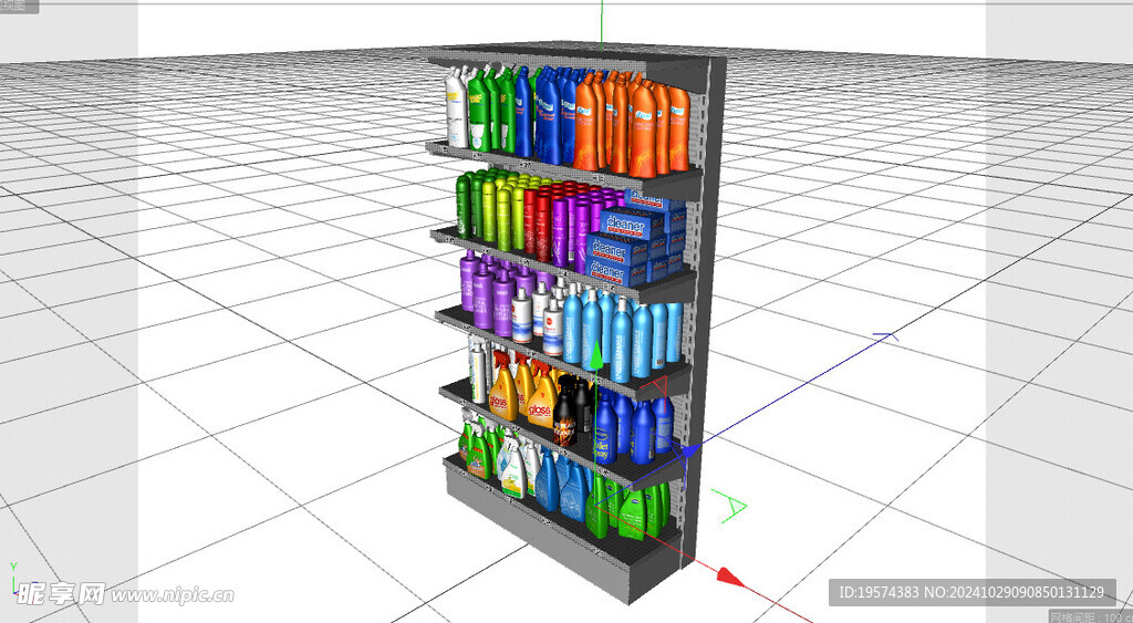 C4D模型 货架