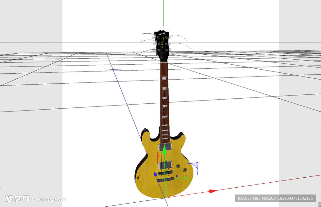 C4D模型 吉他