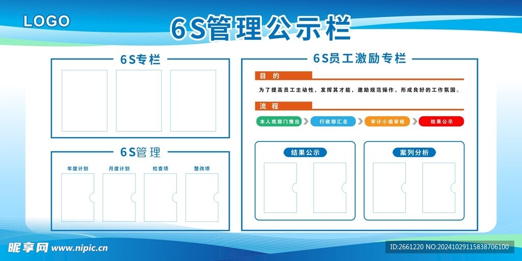 6S管理公示栏