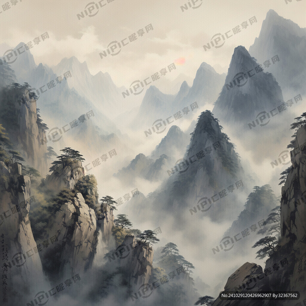 一览众山小的爬山壮观