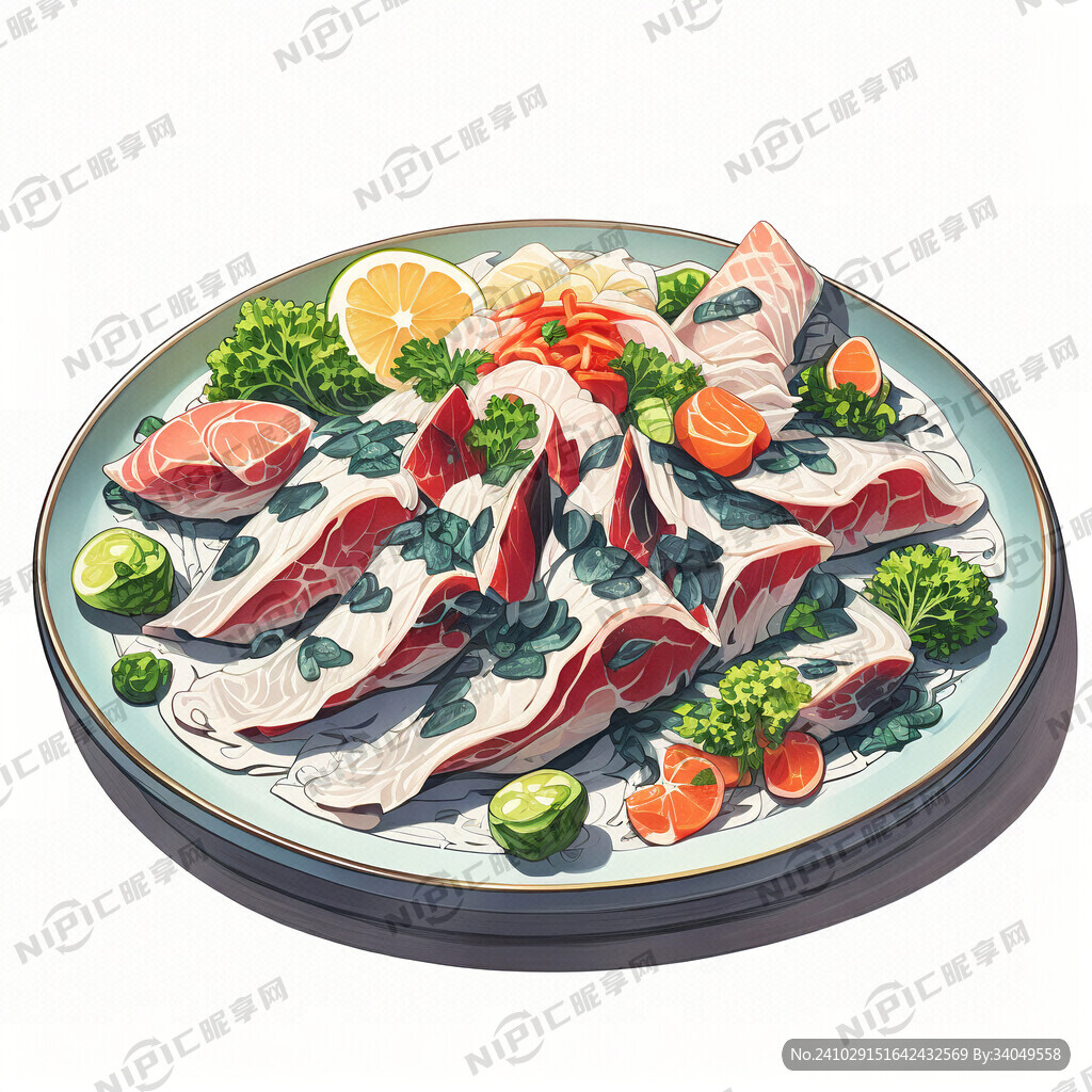 一盘生鱼片