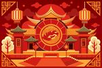 新年海报背景         