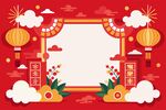 新年海报背景         