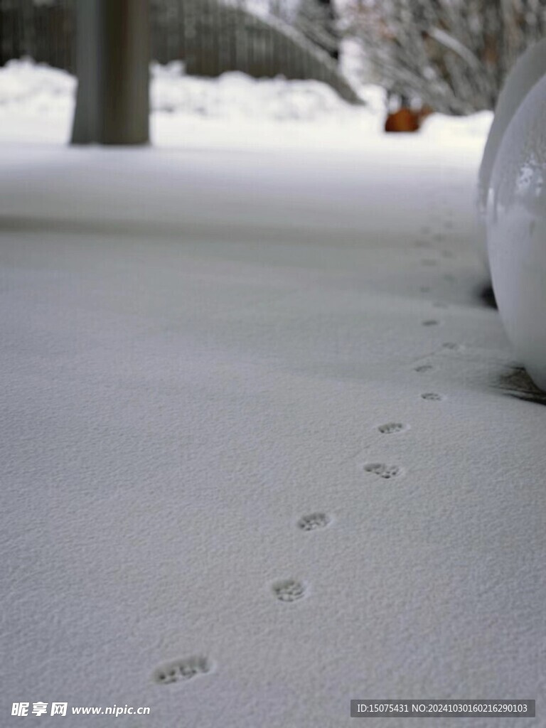 雪地里的脚印