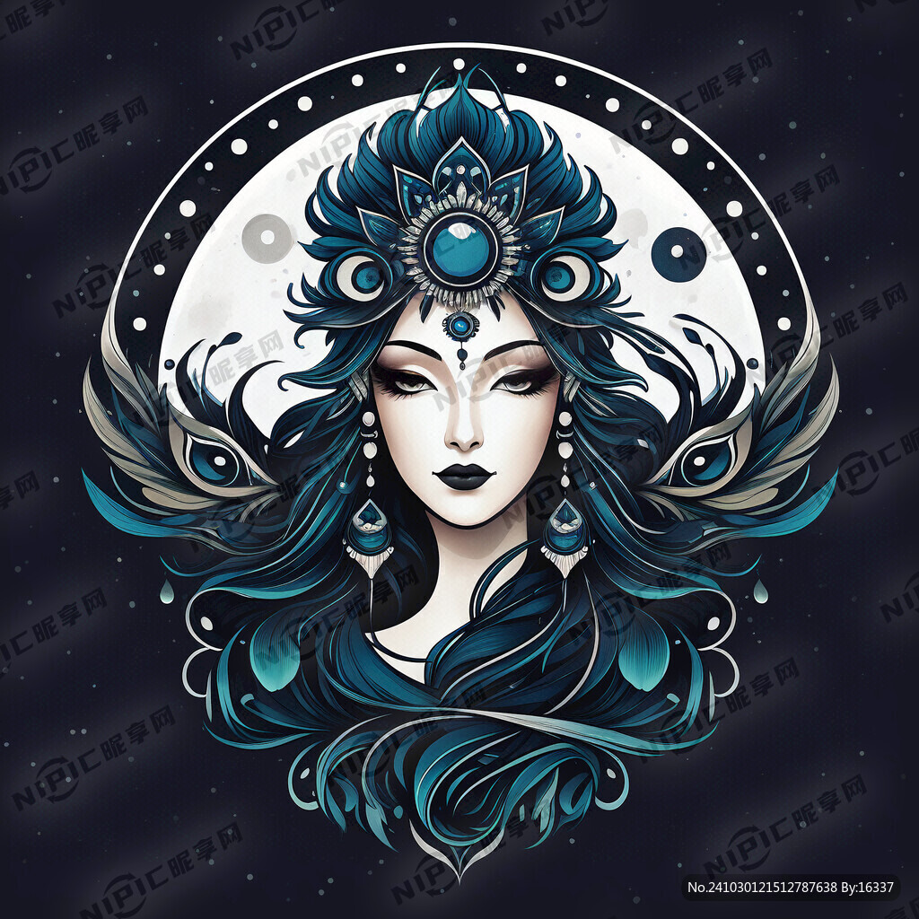 标志设计 月光美人 云南白茶
