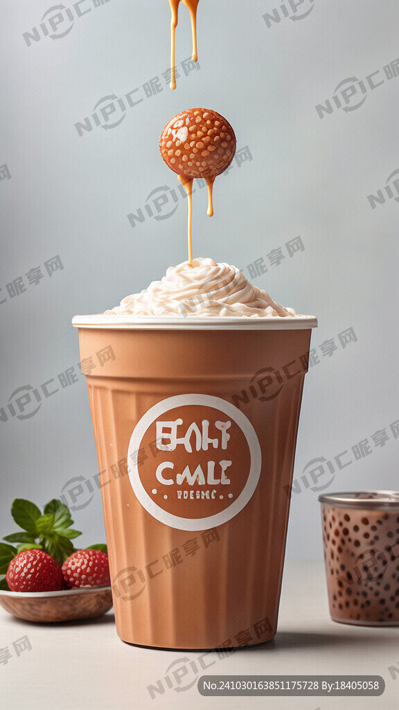 一幅珍珠奶茶菜单展示图