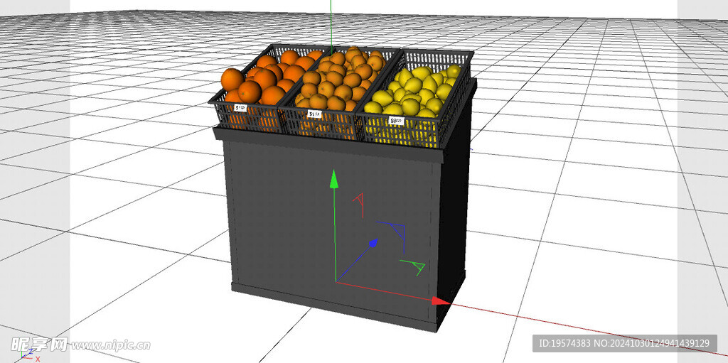 C4D模型 货架