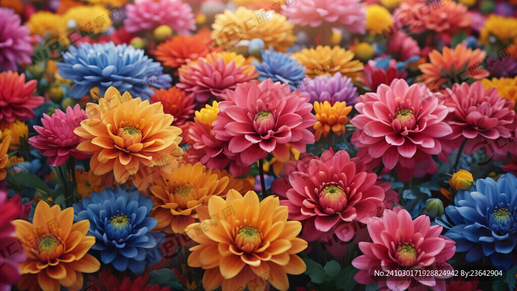 彩色花