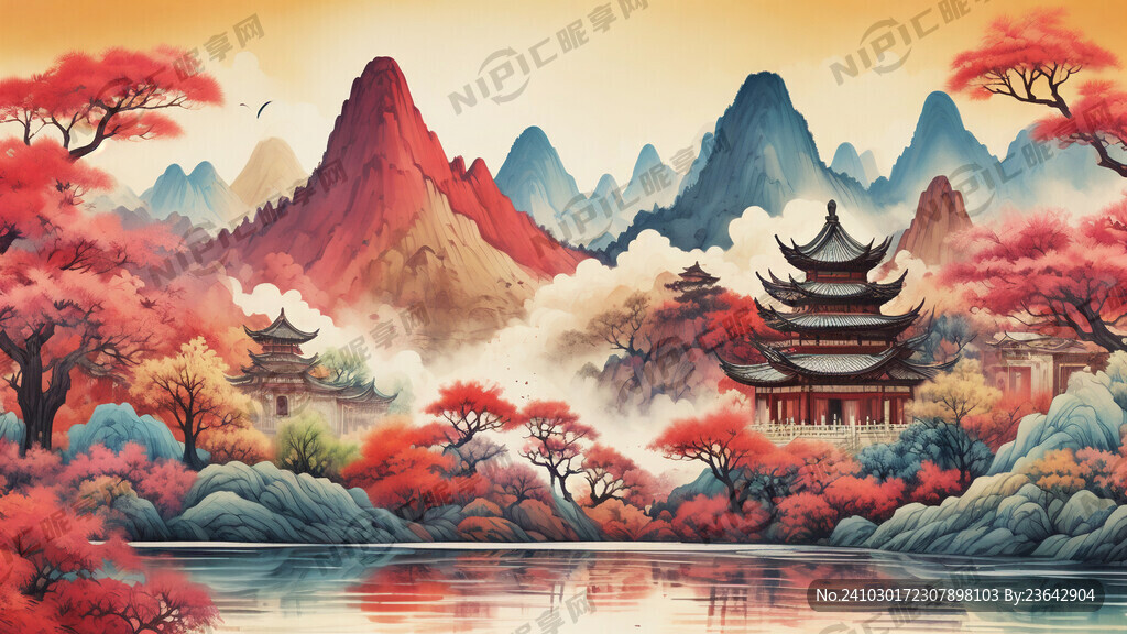彩色背景 手绘