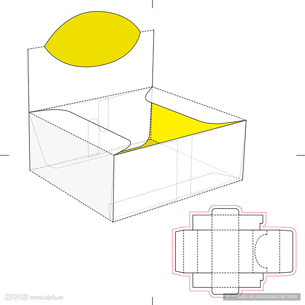 包装盒立体展开图
