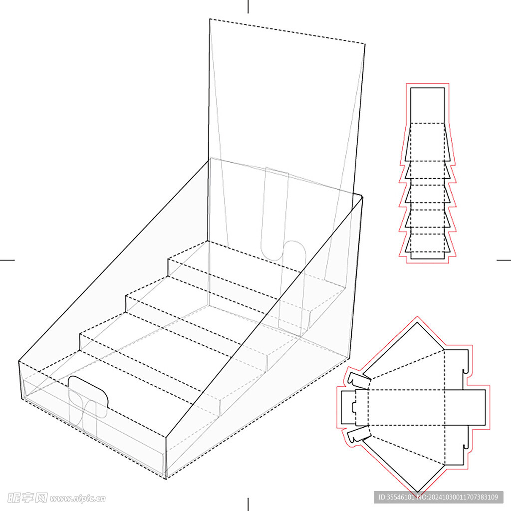 包装盒立体展开图