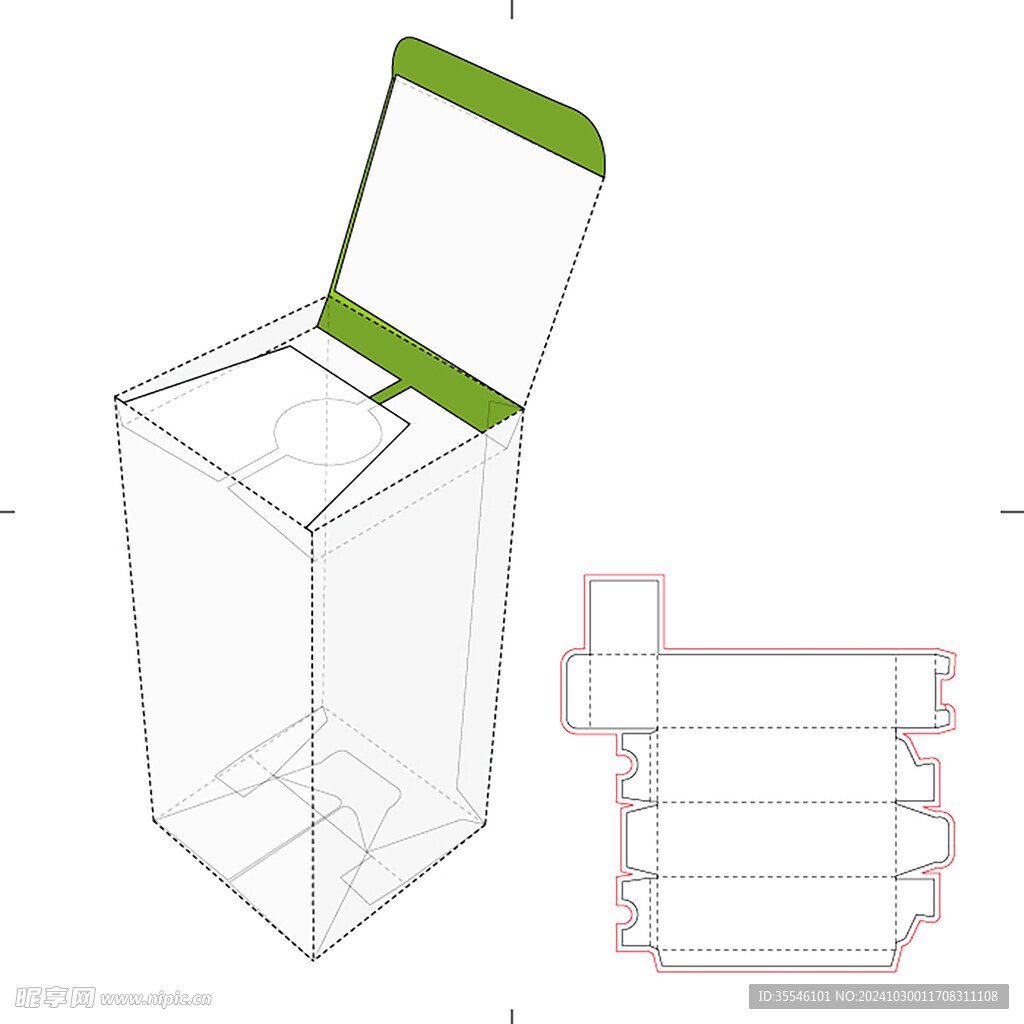 包装盒立体展开图