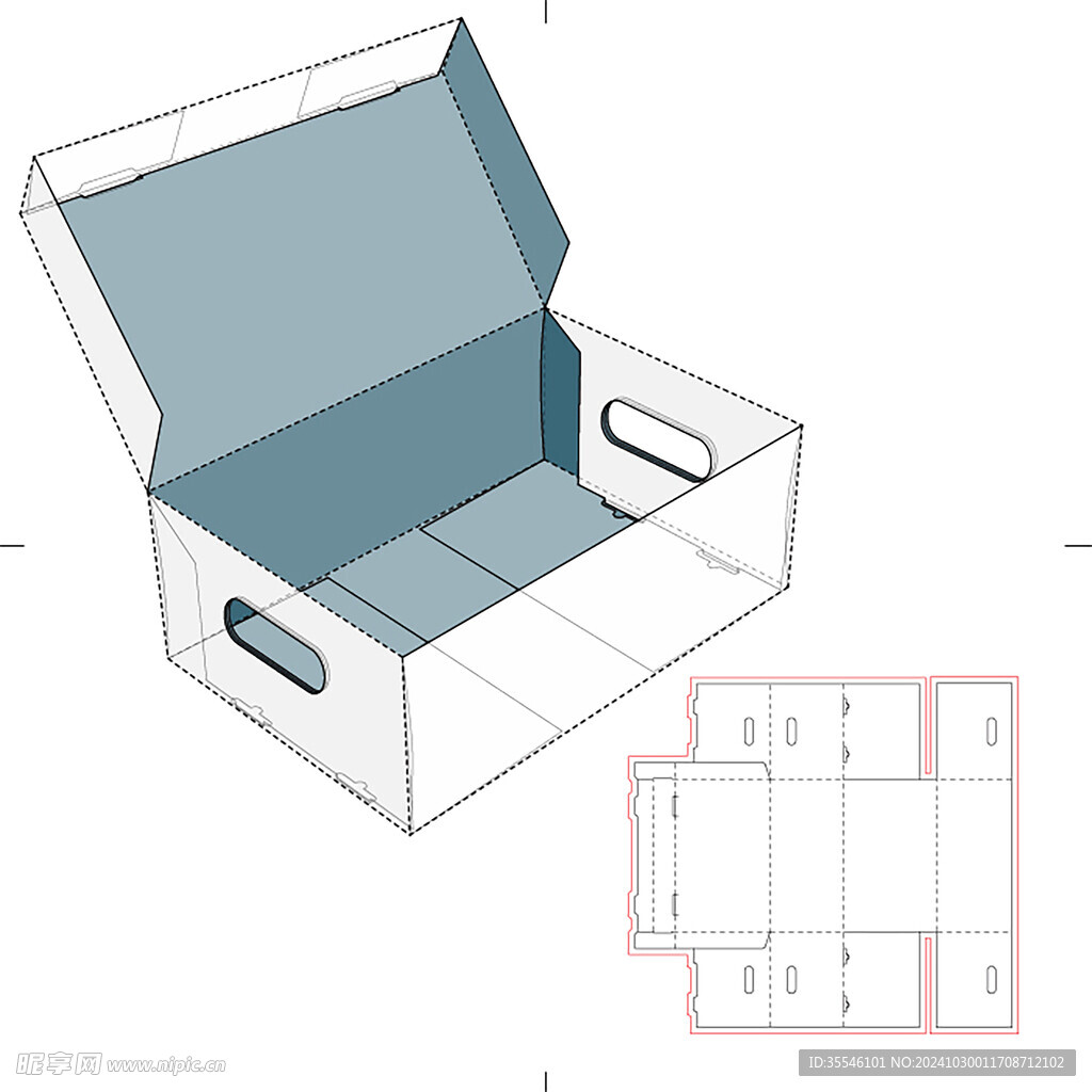 包装盒立体展开图