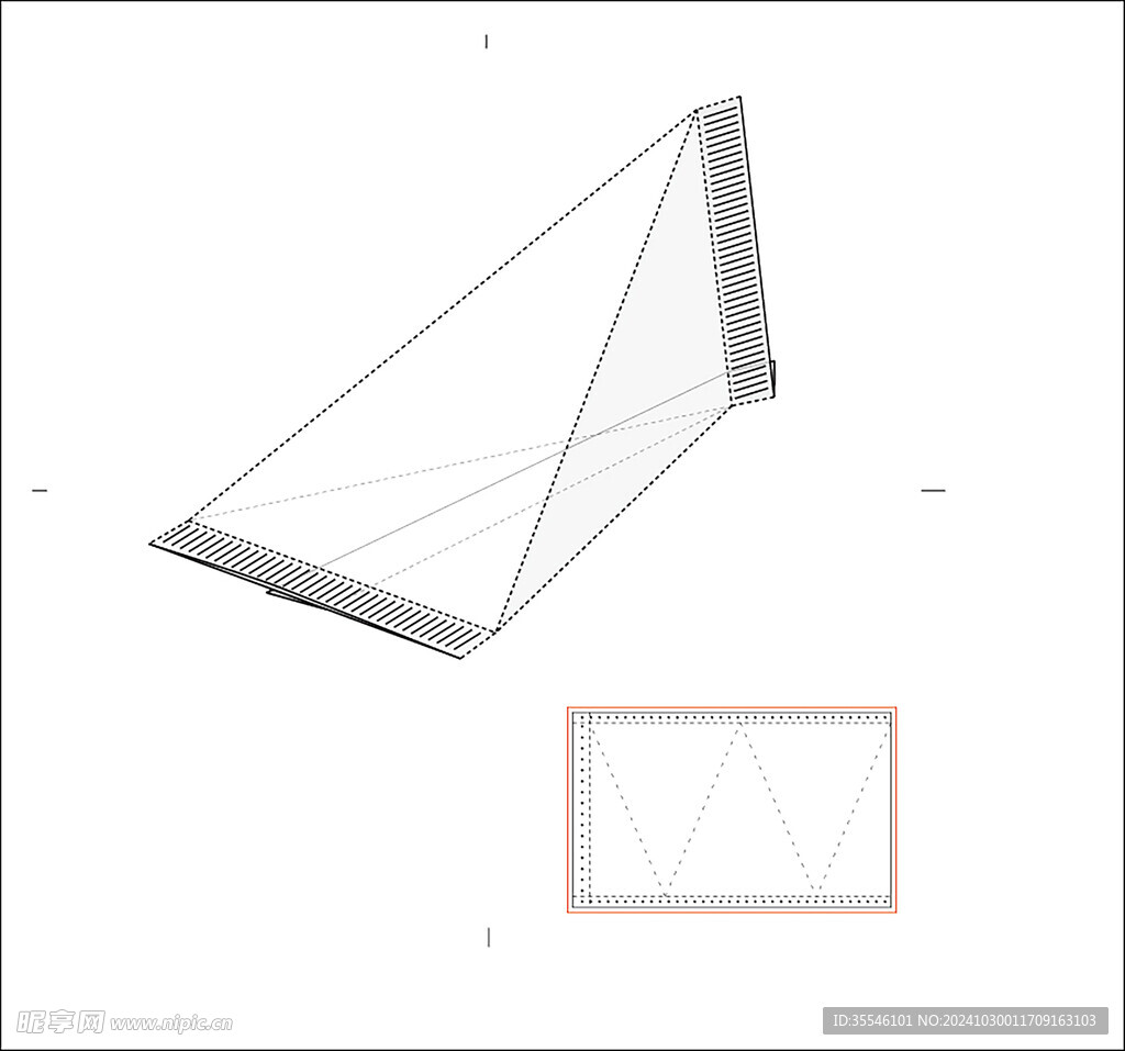 包装盒立体展开图