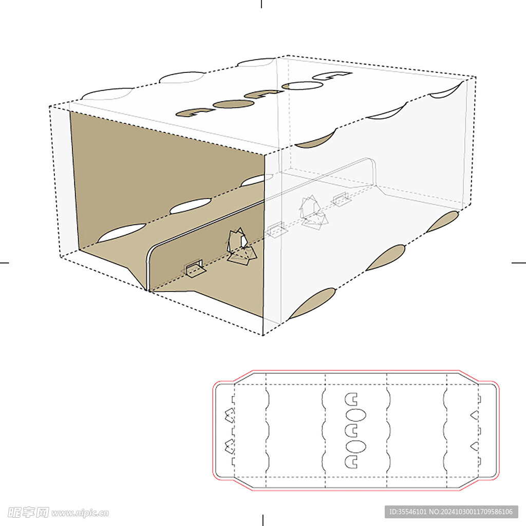 包装盒立体展开图