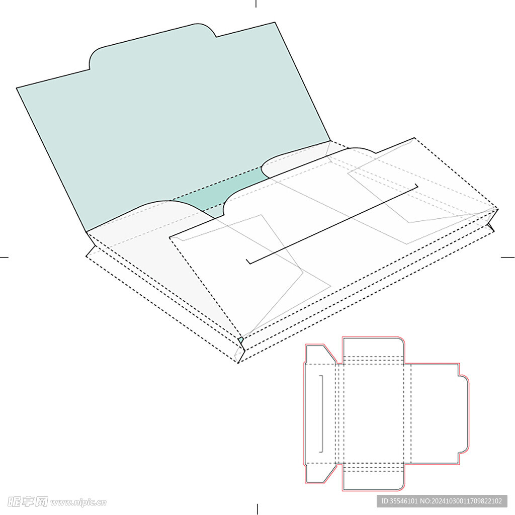 包装盒立体展开图