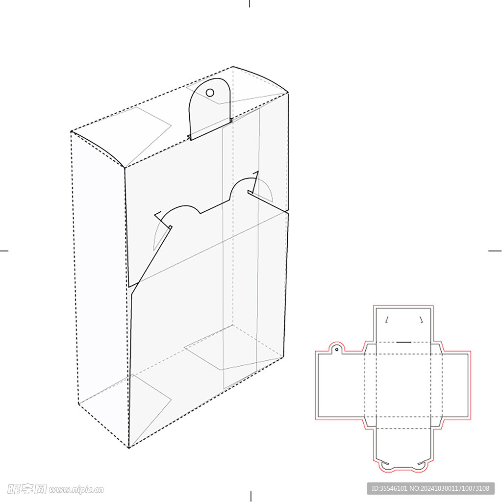 包装盒立体展开图