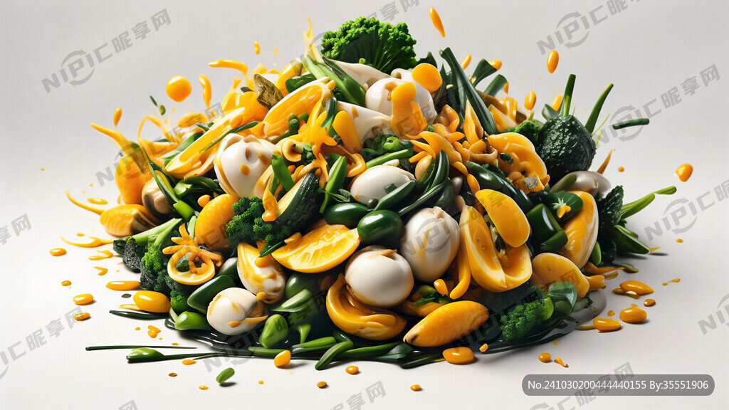 明黄底色 黑色字体鲜炒坊