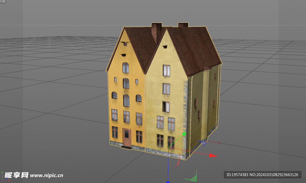 C4D模型 房子