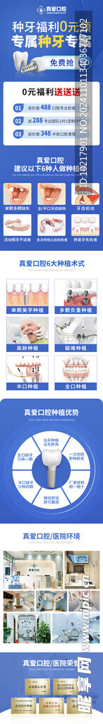 牙科医院口腔健康长图