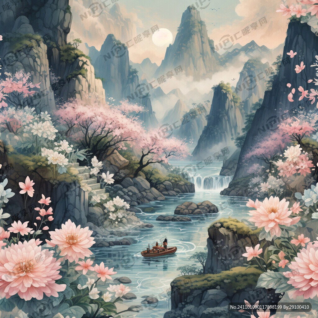 清新碎花 晶莹剔透 四方连续