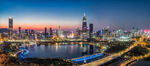 城市 航拍 夜景 