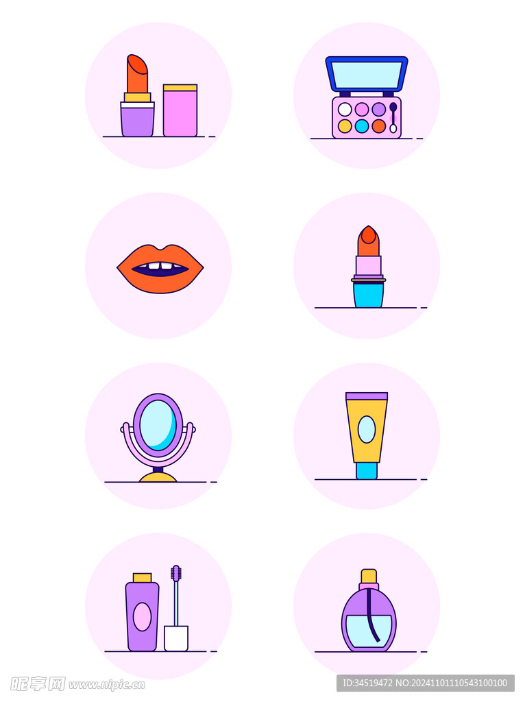 化妆品简笔画