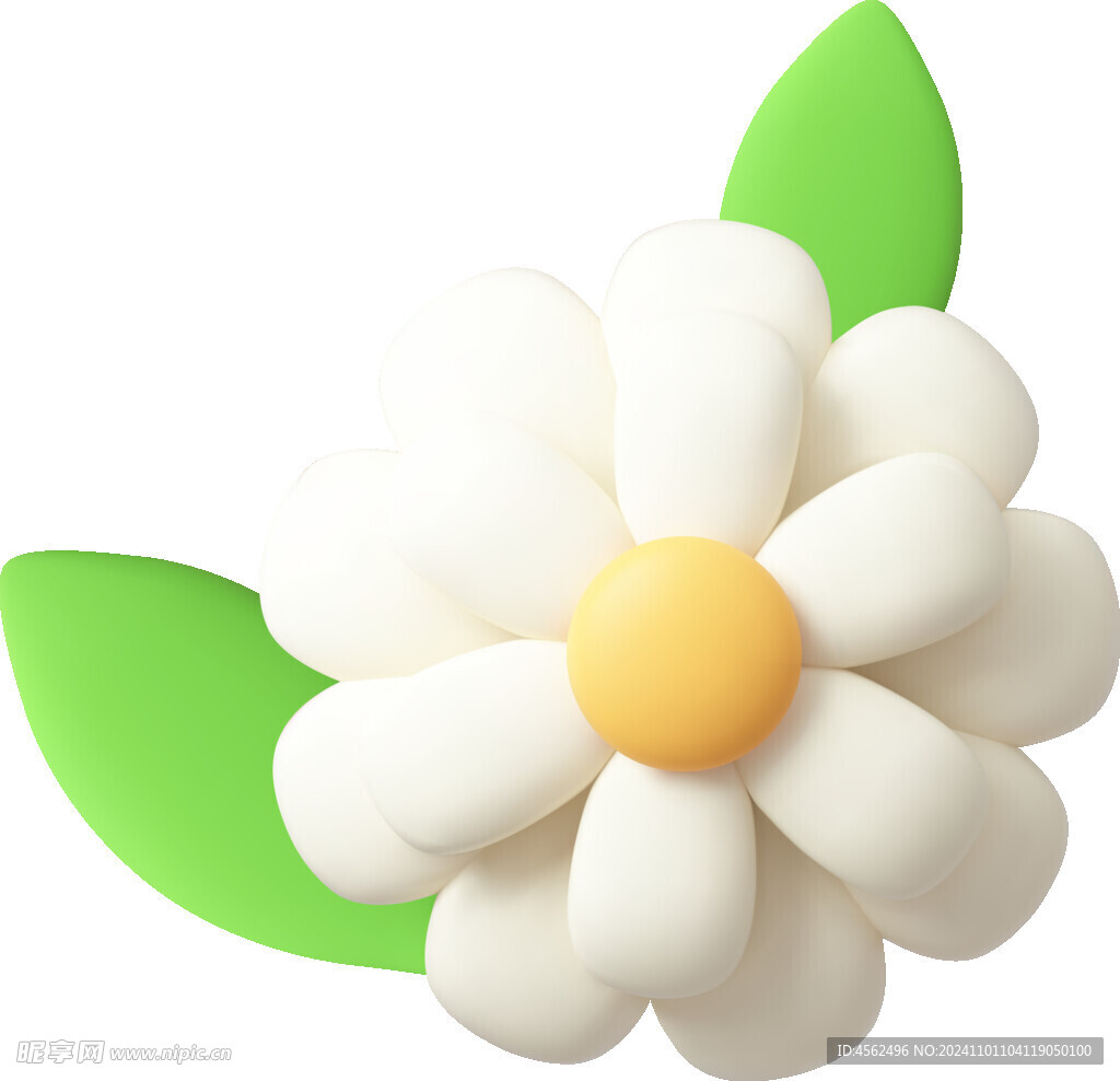花朵卡通立体素材