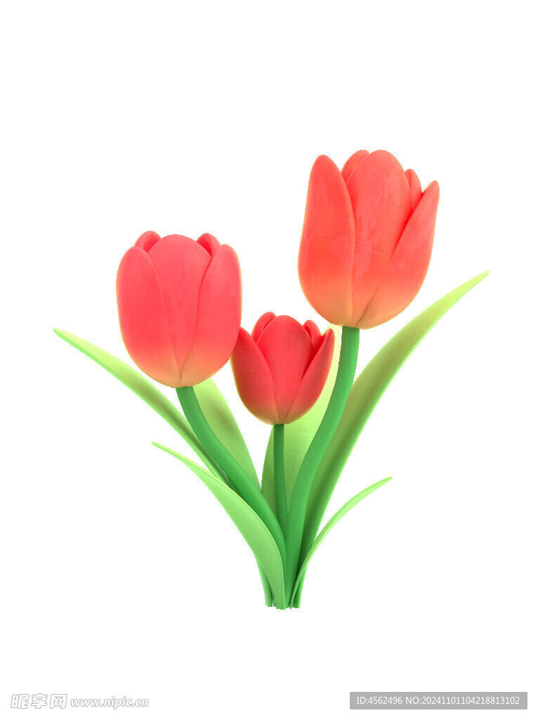 郁金香花朵卡通素材