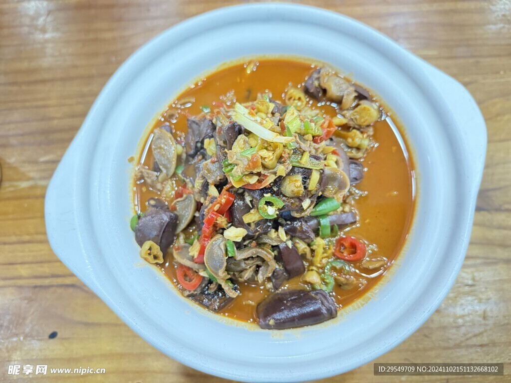 猪血焖鸡杂