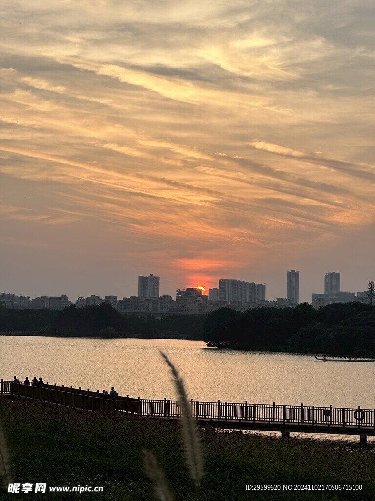 日落 晚霞 